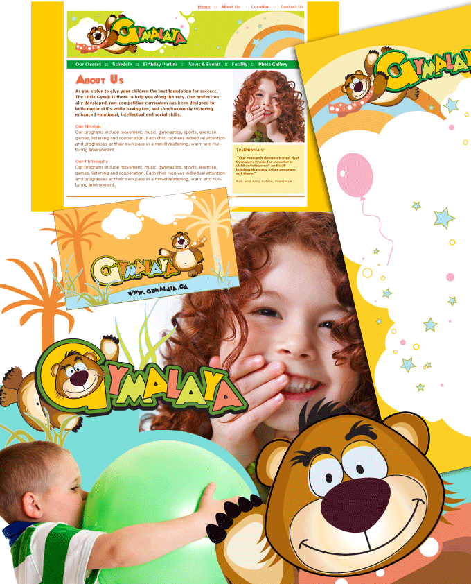 gymalaya web site design image