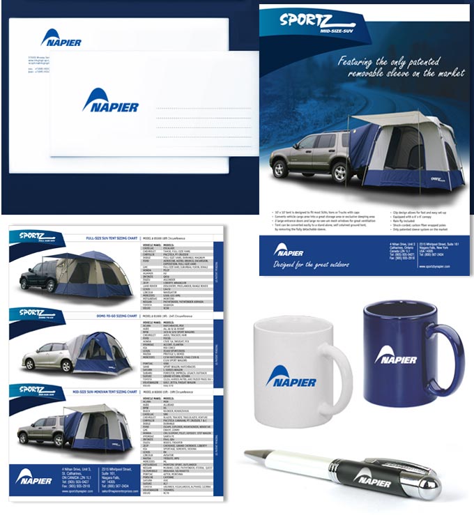 promotional materials design case study on Napier brand  image