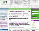 website design for ergonomic industry image