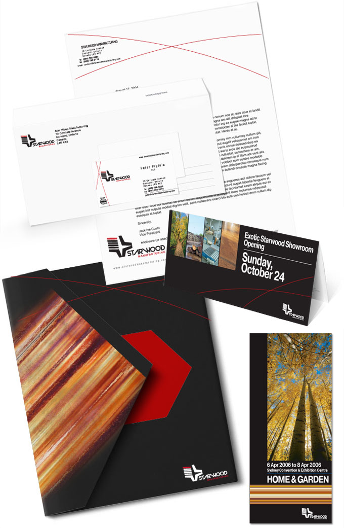 case study on Starwood brand design stationary  after image