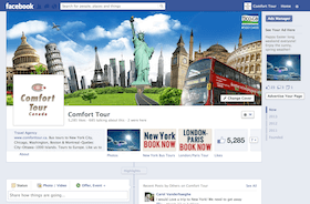 Facebook page design for travel company