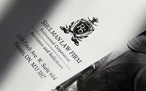 Shulman Law Firm. Brand Identity Design. Logo and Stationary Development. Case Study.