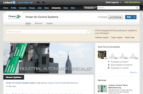 LinkedIn Page design for business PowerOn