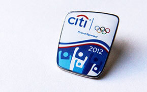 Citibank. Pin Design for Olympic Games in London UK. Case Study.