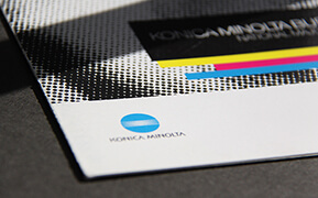 Konica Minolta. National Major Accounts Program. Brochures Design. Graphic Design.