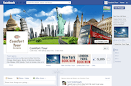 Facebook page design for travel company