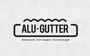 Alu-Gutter. Logo Design. Stationary and Website Design.