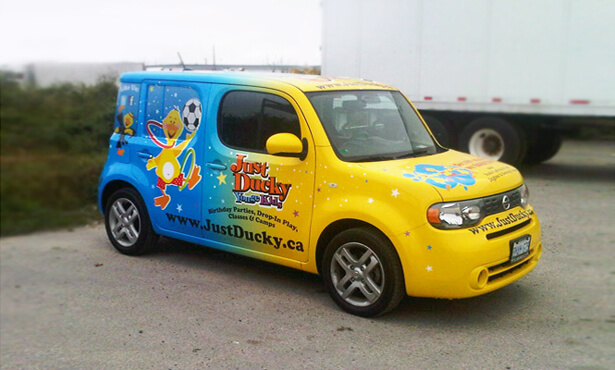 vehicle graphics for children's indoor playground van wrapping graphics for a company