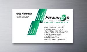 business card design for manufacturing company