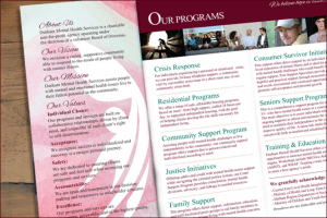 Brochure design for Health Service by New Design Group