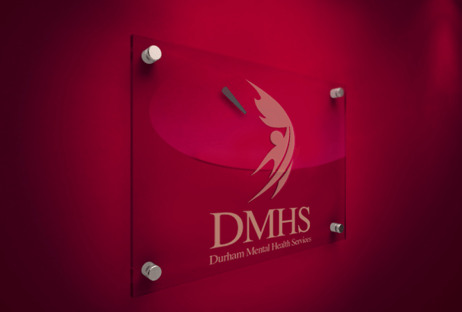 Reception Sign Design for Health Service by New Design Group