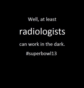Newsjacking of Superbowl blackout by American Society of Radiologists