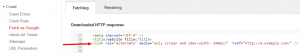 Fetch As Google Rel Alternate Mobile