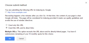 Fetch As Google Submit To Index